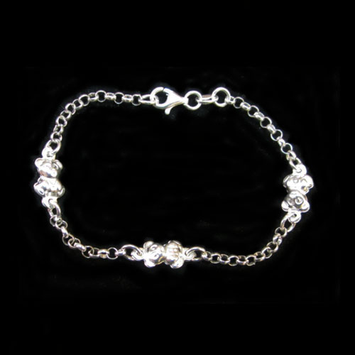 Pulsera infantil plata Asturias